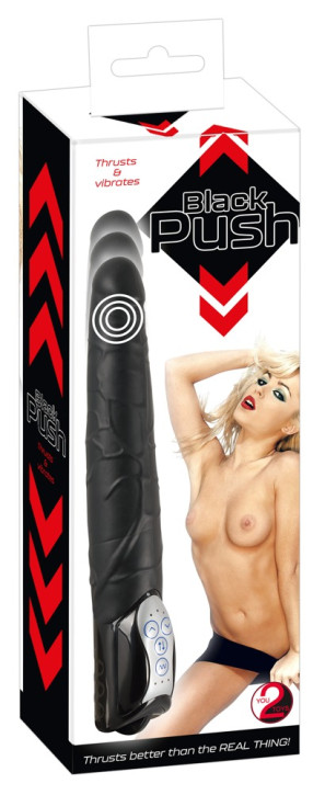 Black Push Thrusting Vibrator 1/2 Preis Fickmaschine!