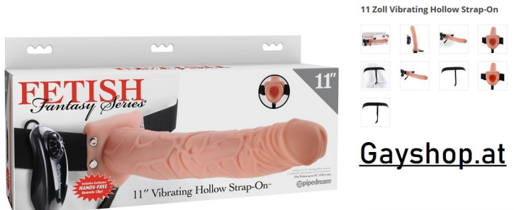 11 Zoll Vibrating Hollow Strap-On Fetish Fantasy XXL Cock!