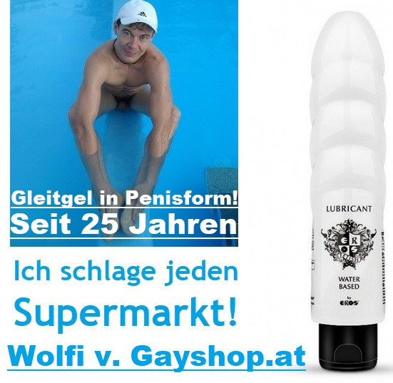 Eros Water Based Toy Bottle 175ml in Penisform für Anal!