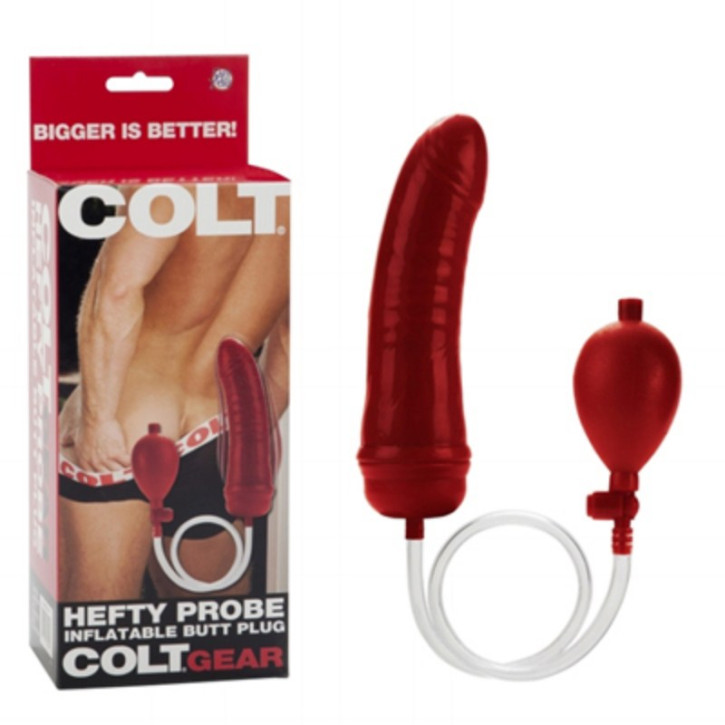 HEFTY PROBE INFLATABLE BUTT PLUG - RED