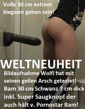 Bam 30 cm Schwanz 8 cm dick Saugknopf v. Star Bam 1