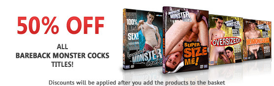 50 % Rabatt auf alle - Bareback Monster Cocks DVDs