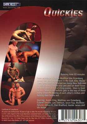 Quickies DVD - Dark Alley - Gayshopnews - 1/2 Preis