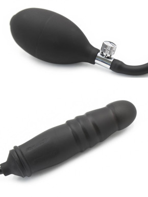 RudeRider Inflatable Dildo Plug Silicone Black 1/2 Preis!