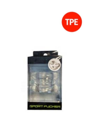 Sport Fucker TPE Muscle Ball Stretcher Clear